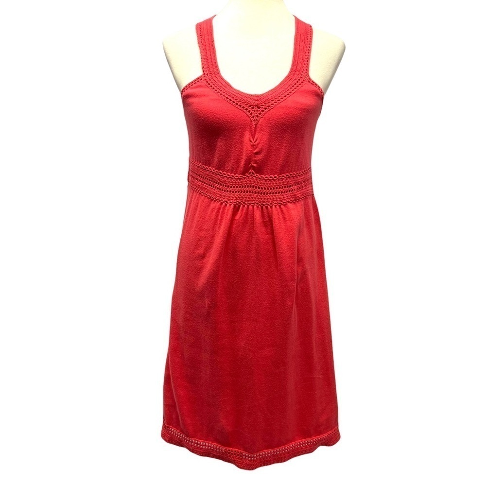 Athleta Coral Crochet Trim Cotton Sun Dress - Picture 2 of 11